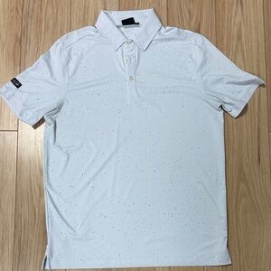Speckled White Polo Shirt for Men